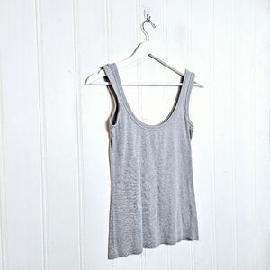 Witchery Tank Top Womens Size M Gray Cotton Scoop Neck Sleeveless Top